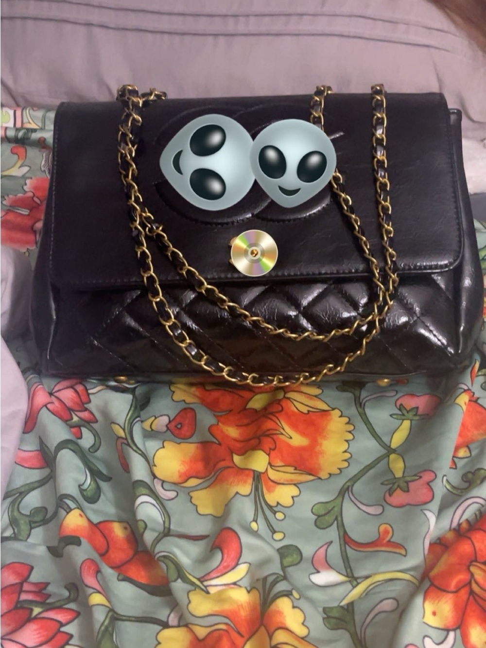 Black Quilted Chain-strap Women's Shoulder Bag